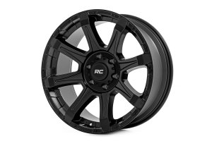 Wheel - Rough Country - 81 Series, One-Piece, 20x9, 6x135, 0mm Offset - Semi Gloss Black